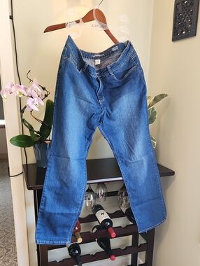 croft & barrow Straight Leg Blue Jeans 14P/short